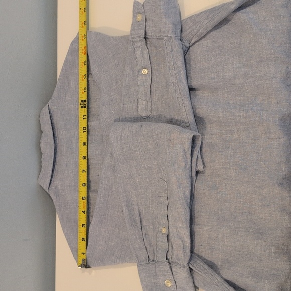 J. Crew Men's Medium Linen-Cotton Slim Fit Long Sleeve Shirt Style #AL179 - Picture 15 of 15